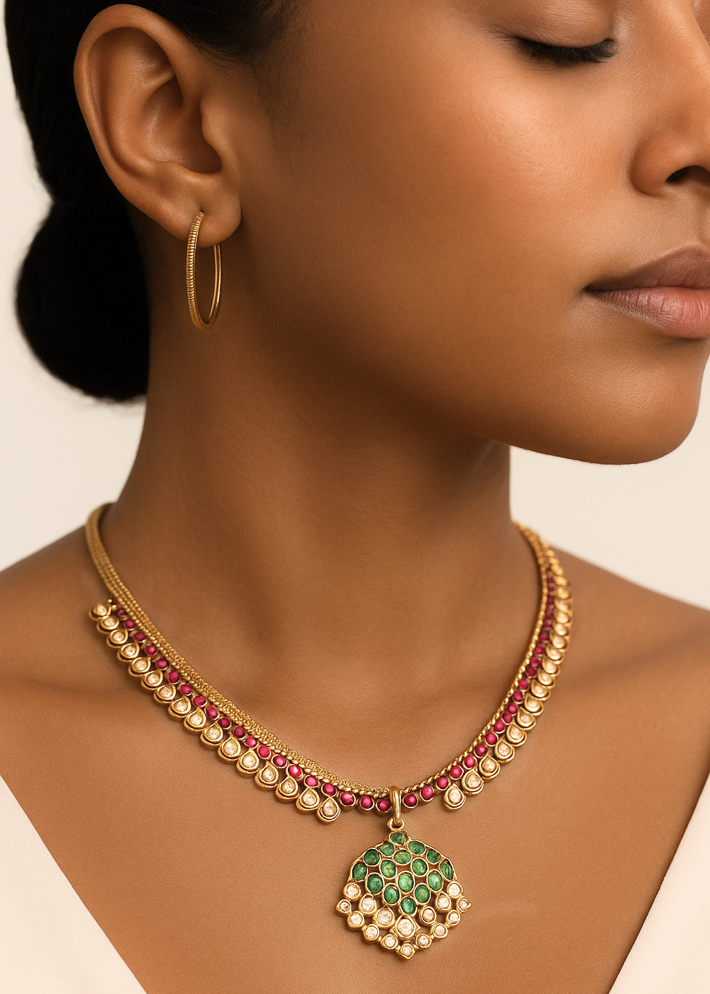Model with Haram Model with Jewelry
